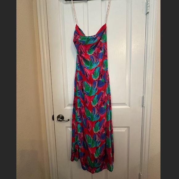 Anthropologie Ollari Strapless Tropical Dress - Picture 2 of 8